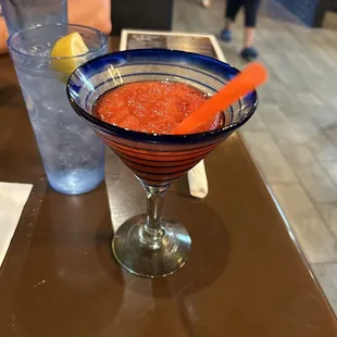 Strawberry frozen margarita on Cinco de Mayo