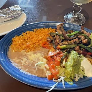 Lunch steak fajitas