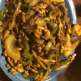 a plate of food on a table