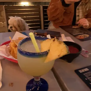 Margaritas were good but a little strong. We didn't complain lol