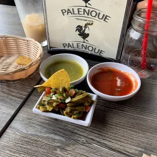 Salsa and nopales