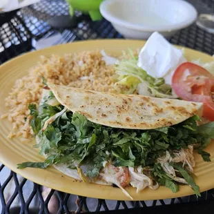 a plate of food on a table