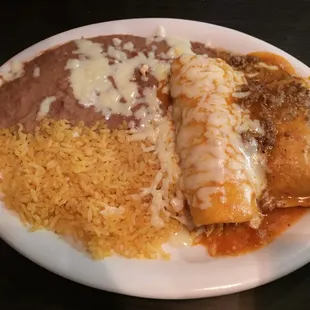 Combination with tamale &amp; enchilada ($9.15)