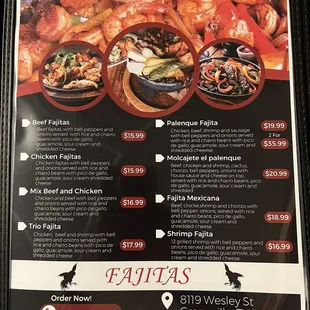 MENU DEL RESTAURANT