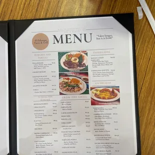 the menu