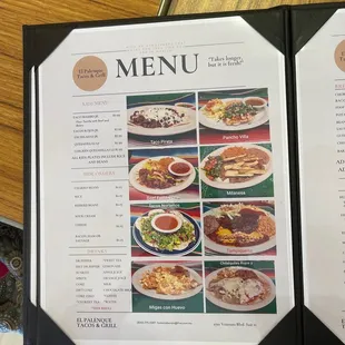 a menu