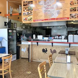 the interior of the restaurant