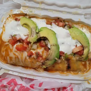 wet burrito (pastor, red sauce)
