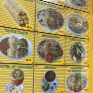 menu, sushi and sashimi