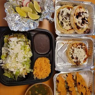 Flautas, Picaditas and Quesa Tacos
