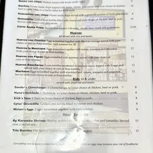 Menu November 2024