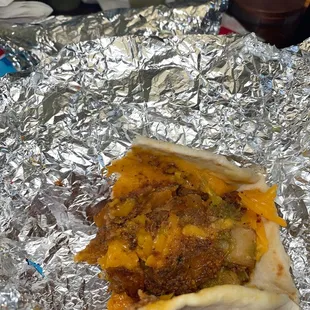 Chorizo papa and cheese