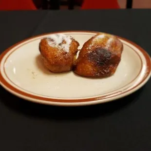 two donuts on a plate