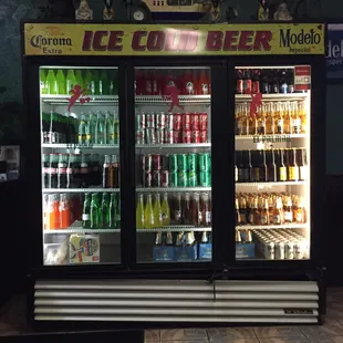 Beer and Coke selection