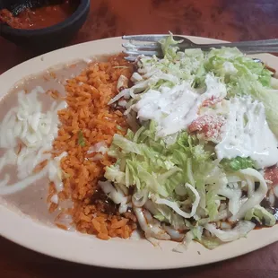 Chicken rojas enchiladas