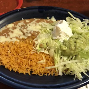 a plate of mexican food
