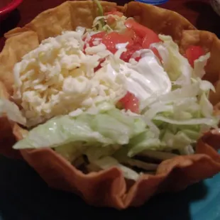 Lunch chicken taco salad