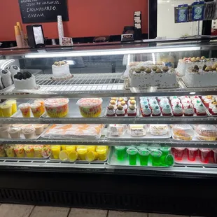 Jellos and cakes