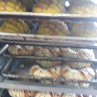 a rack of pastries