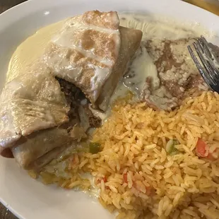 Ground beef Chimichanga
