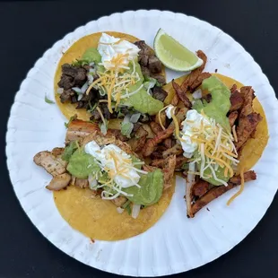 a plate of mexican food
