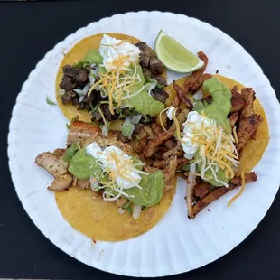 a plate of mexican food