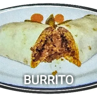 burrito on a plate