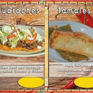menu, burritos and wraps
