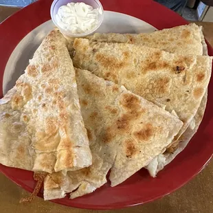 Chicken quesadilla was delicious!