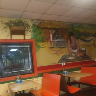 the interior of a mexican restaurant