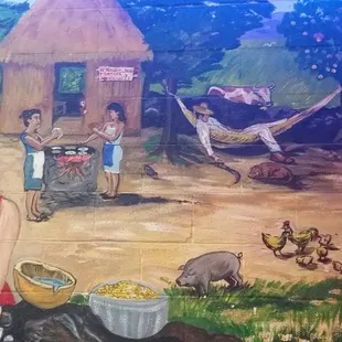 Salvadoran mural depicting countryside life!