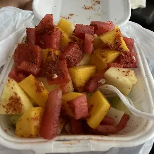 Pico de Gallo/ fresh fruit with Tajín and lemon