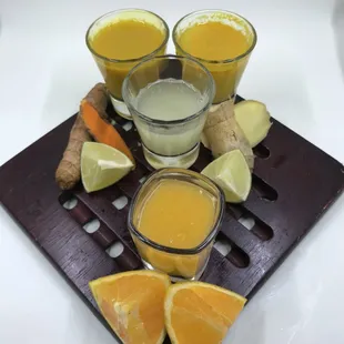 the 3 best friends.  ginger shots