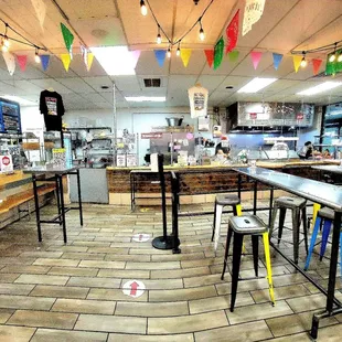 The open kitchen. It was very clean.
