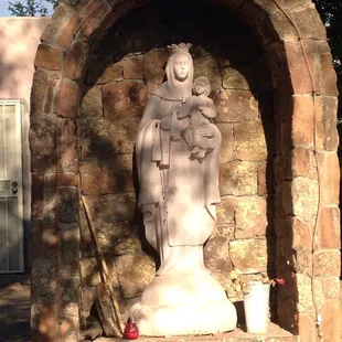 Shrine outside makes it feel like a private home, not a corporation.