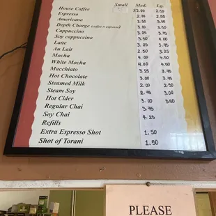 Newest menu