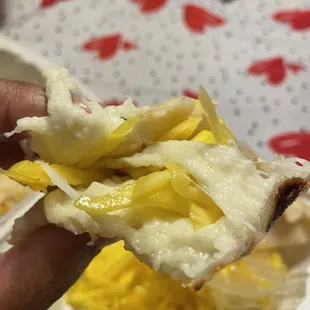 Cheese Papusa with pickled slaw