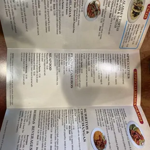 the menu