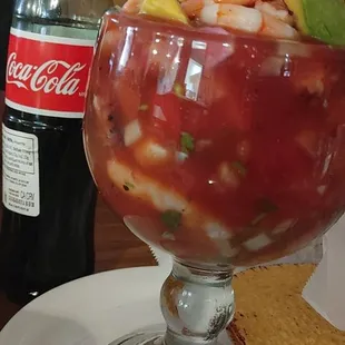 coctel de camaron y pulpo