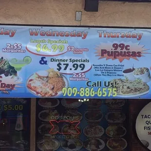 Daily weekday specials!