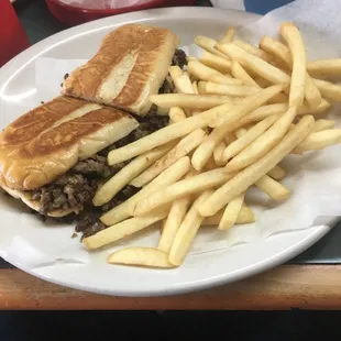 Phillycheese steak with fries