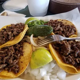 Asada mini tacos