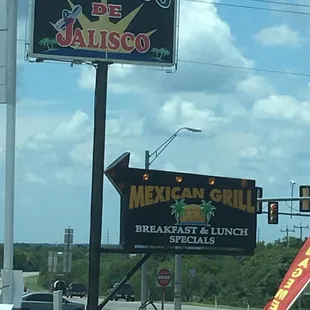 a sign for a mexican grill