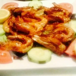 Camarones a la plancha..