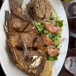 grilled fish, food