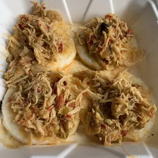 Arepas (shredded chicken)