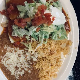 Chicken enchiladas. 8/10