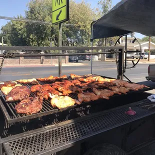 BBQ out front. You can buy your meat in the store &amp; they will BBQ it for you at no extra cost.