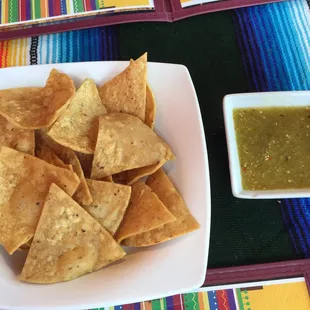 Free chips and salsa.