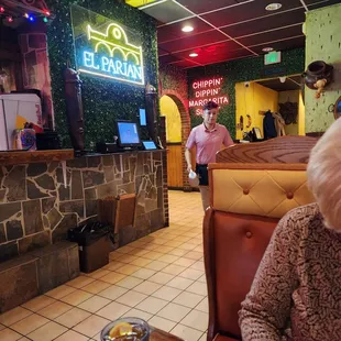 a woman sitting at a table